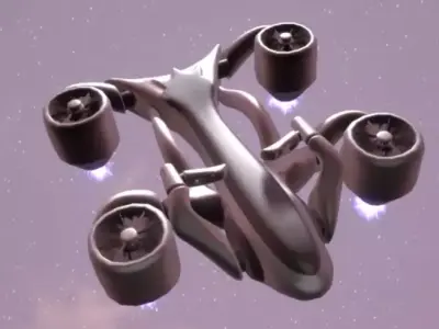 Aerial Quad-rotor Automated Drone 3D model