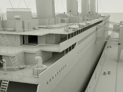 RMS titanic and port movie scene 3D model