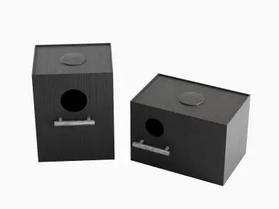 Colored Birdhouse 06 Low-poly 3D model