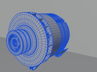 bus alternator 140A Free 3D model