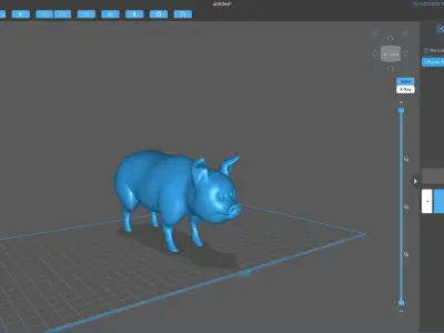 Pig 3D Model Cartoon Style Print Ready 3D model