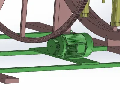 Double - station rotating conveyor 3D model