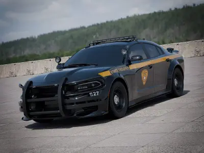Dodge Charger Highway Patrol Car 3D model