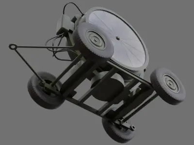 Searchlight 1A Low-poly 3D model