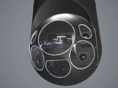  Camera FLIR Star Safire III Low-poly 3D model