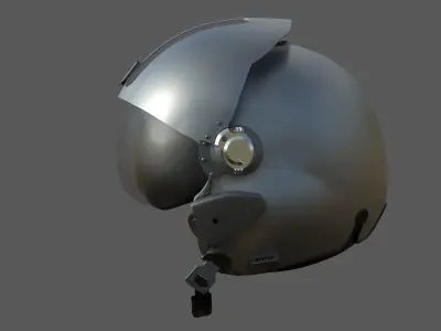 MSA Gallet LA100 Jet Pilot Flight Helmet 3D model