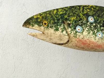 Hand Carved Wooden Fish 3D model