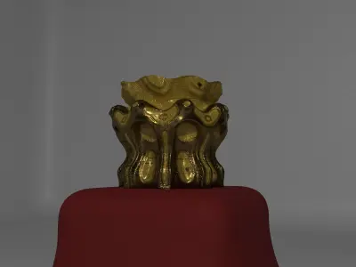 Old brass Vase Free 3D model