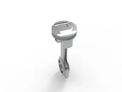 piston and connecting rod 3D model