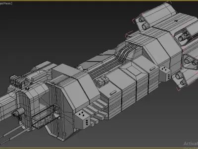 space-shipe rocket launcher 3D model
