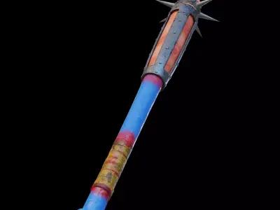 Deadly Baseball Stick Melee Weapon - 4K Game Ready Low-poly 3D model