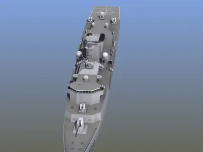 MEKO 200 Frigate Low-poly 3D model