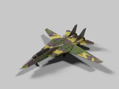 5in1 f14 f5 f313 j10 b52 aircraft low poly Low-poly 3D model
