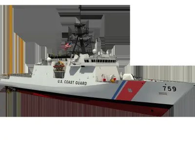 USCGC CALHOUN - LEGEND CLASS US CUTTER-COAST GUARD 3D model