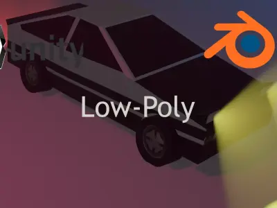 Low-poly Toyota AE86 Free low-poly 3D model