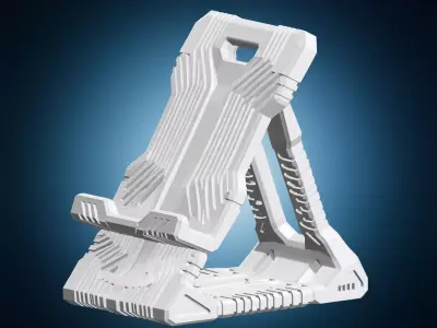Cyberpunk Futuristic Tablet Phone Stand 3D print model
