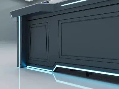 sci-fi command center 3D model purchase