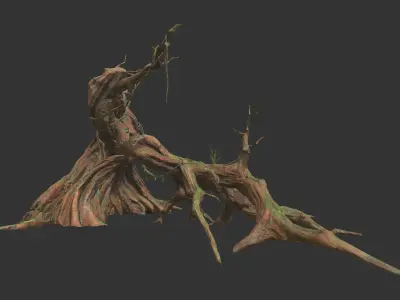 Fantasy tree Low-poly 3D model