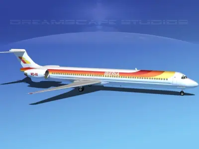 McDonnell Douglas MD-80 Iberia 3D model