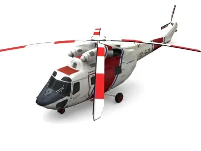 Sokol PZL W-3 Low-poly 3D model