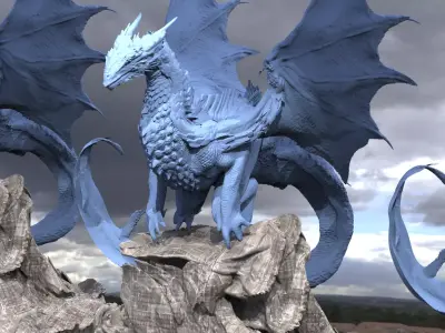 Noble Silver Dragon Lord 3D model