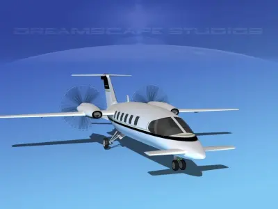 Piaggio Avanti P180 V17 3D model