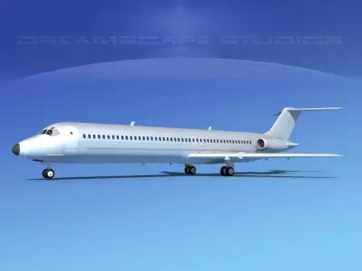 Douglas DC-9-50 Bare Metal 3D model