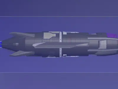 Inverted Electric Jet Sub - Vortex class explorer - Concept 3D model