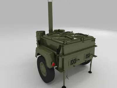 Polish army field kitchen 3D model