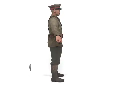 Japanese Officer Low-poly 3D model