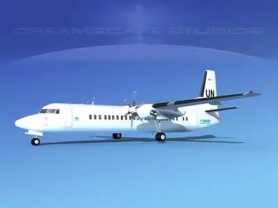 Fokker F-60 UN 3D model