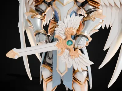 Stylized Sword - Paladin Sword Aegis Talon - Game Ready 3D model