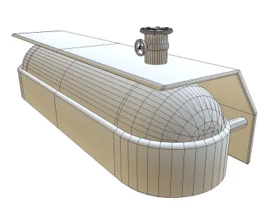 Fuel Tank Low Poly Model Low-poly 3D model