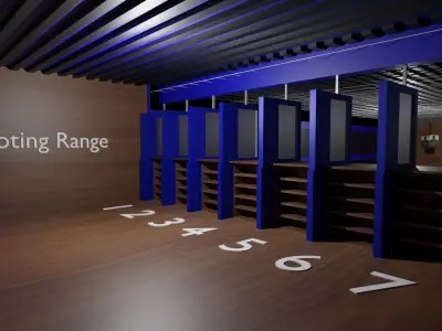 Shooting Range Low-poly 3D model