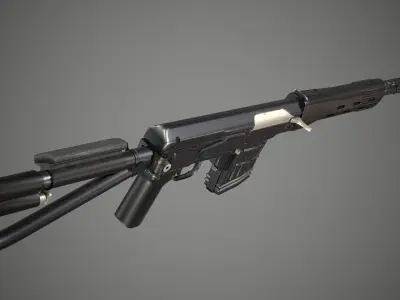 SVD-S sniper Low-poly 3D model