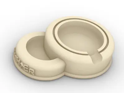 ashtray with a place for lighter 3D print model