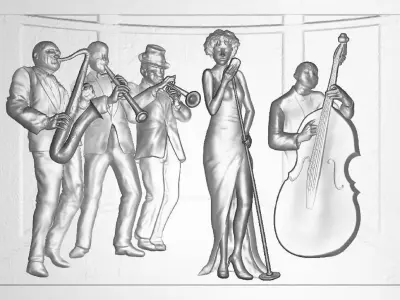 Jazz Band Free 3D print model