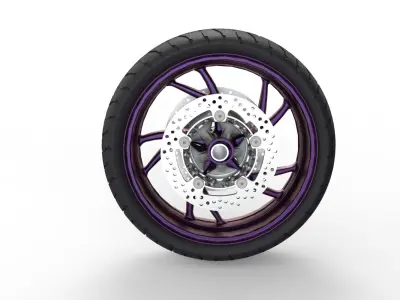Motorcycle Wheels 3D model