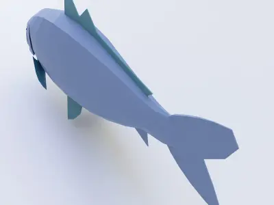 Carp fish 3d model  Low-poly 3D model