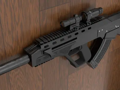 MALUK Ukrainian bullpup assault rifle 3D model