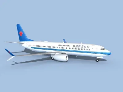 Boeing 737-800 Max China Southern 3D model