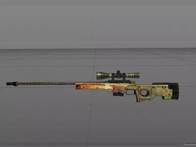 AWP Dragon Lore CSGO Free 3D model