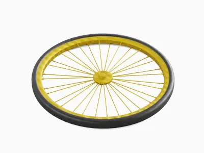 Bicycle Tire 04 Low-poly 3D model