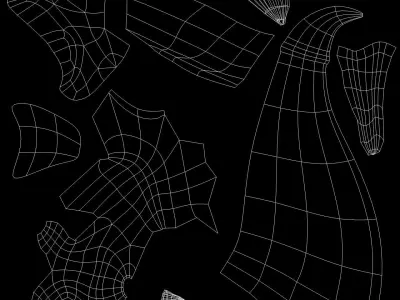 Dinoh the Monster Low-poly 3D model