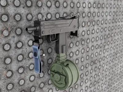 Game Ready Mac-11 Low-poly 3D model