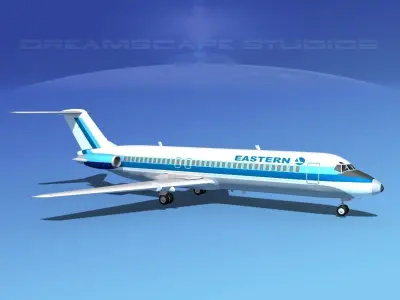 Douglas DC-9-30 Eastern 1 3D model