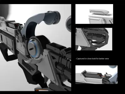 Concept Gun Model Low-poly 3D model