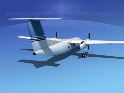 Dehaviland DHC-8 100 Corporate 2 3D model