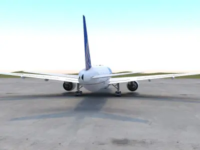 B 777-200 with Interior 3D model