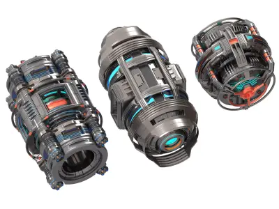 engine Low-poly 3D model